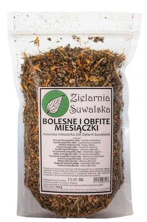 Zielarnia Suwalska Bolesne Obfite Miesiączki 200g 12853826739 Allegro pl