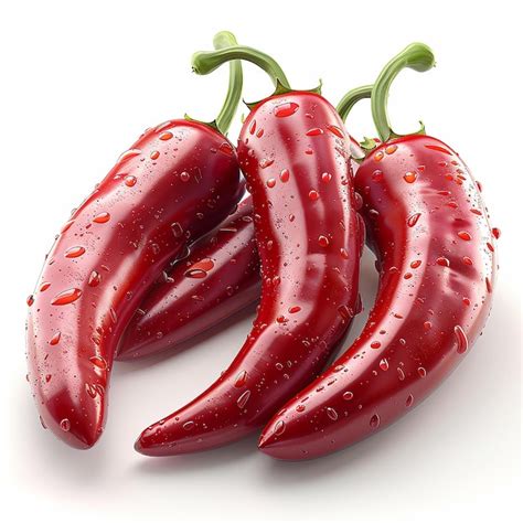 Premium Photo Red Fresh Chili Peppers Isolated On White Background