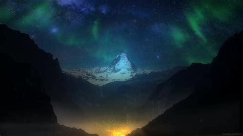 Aurora Mountain Live Wallpaper MoeWalls