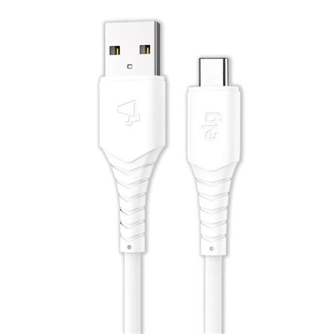 Cabo Usb Tipo C Elg Emborrachado M Branco Tc W Planet Prime