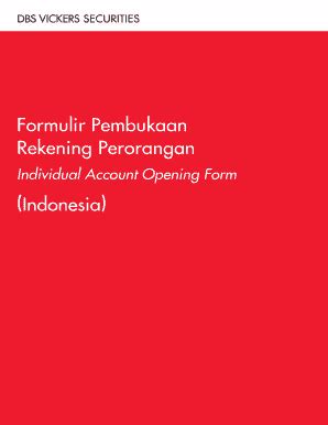 Individual Account Opening Form - DBS Vickers Securities - Fill and ...