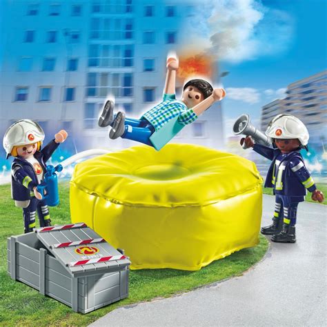 Playmobil Action Heroes 71465 Feuerwehrleute Mit Luftkissen Smyths