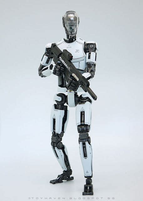 Pew Pew Gun 1 6th Scale Pinyike Robotic Nude Body Combat Type White