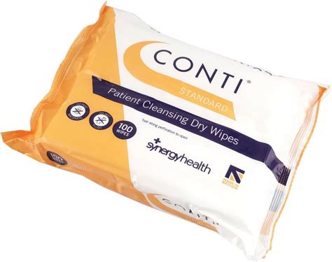 Conti Standard Patient Cleansing Cleaning Dry Wipes 100 Pack Of