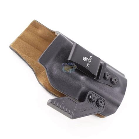 Coldre Troia Kydex Couro P Compact M Destro Na Pesca Cia Armas