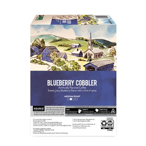 New England Coffee Blueberry Cobbler Medium Roast Keurig Coffee Pods