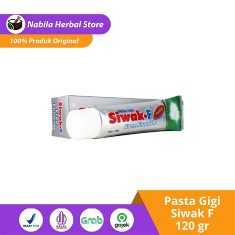 Jual Pasta Gigi Siwak F Free Fluoride Isi 120gr Shopee Indonesia