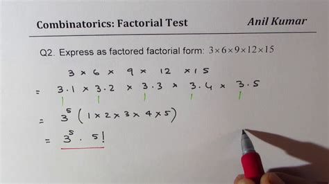 Test Combinatorics Factorial Notation And Operations Data Management