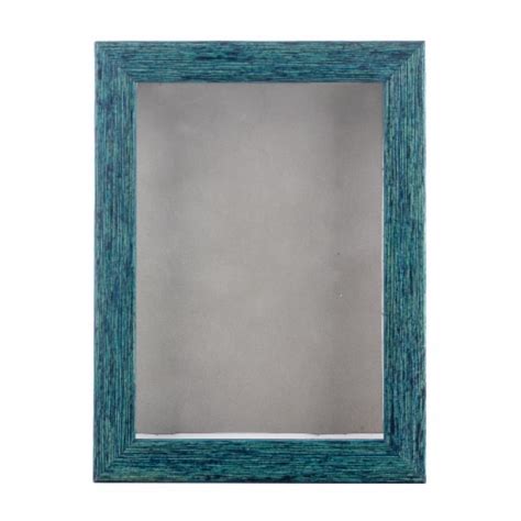 8x10 Shadow Box Frame Blue Wood 1 Depth Light Grey Suede Backing Uv Acrylic 8x10 Fred Meyer