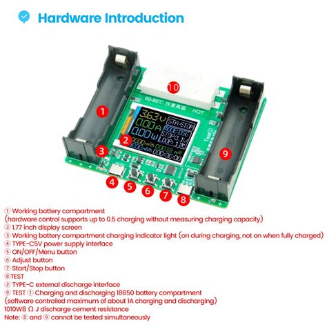 Testeur De Capacit De Batterie Cran LCD Num Rique Batterie Au Lithium D