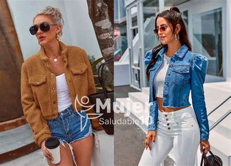 Looks Con Chaquetas Con Corte Crop Top Mujer Saludable Todo