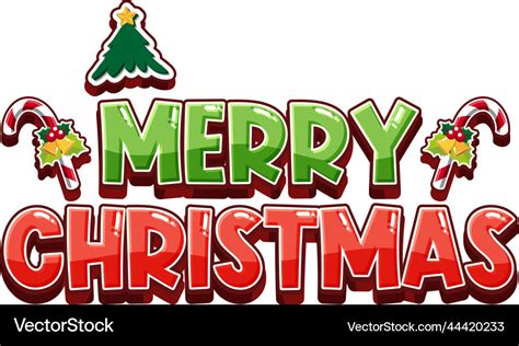 Merry Christmas Banner With Christmas Ornaments Vector Image