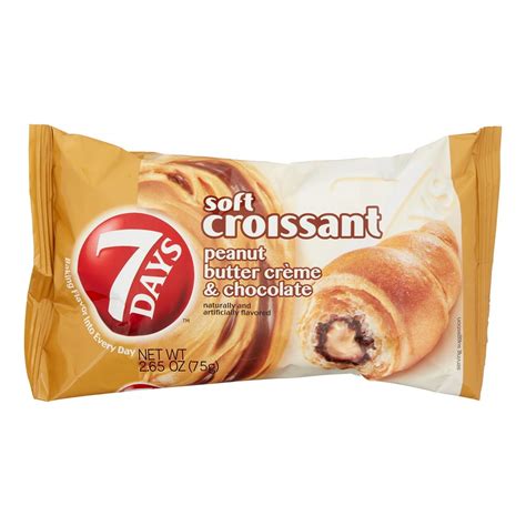 7 Days Soft Croissant Peanut Butter & Chocolate 2.65oz - Walmart.com ...