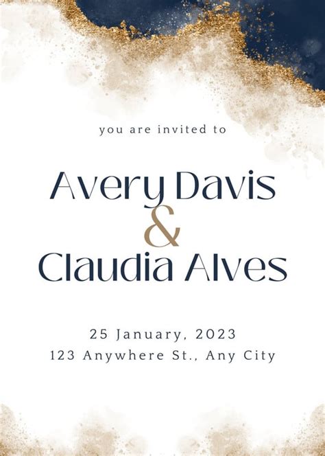 Page 7 Free Custom Printable Same Sex Wedding Invitation Templates Canva