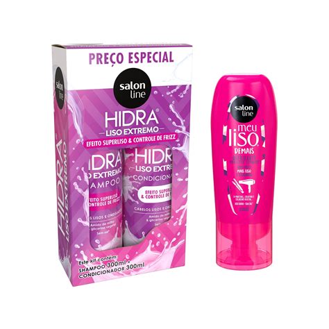 Kit Antifrizz Hidra Liso Extremo E Meu Liso Demais Cabelos Lisos