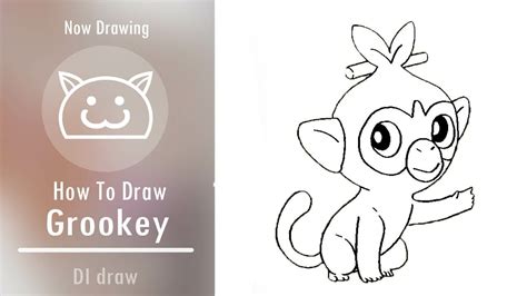 How To Draw Grookey From Pokemon Youtube