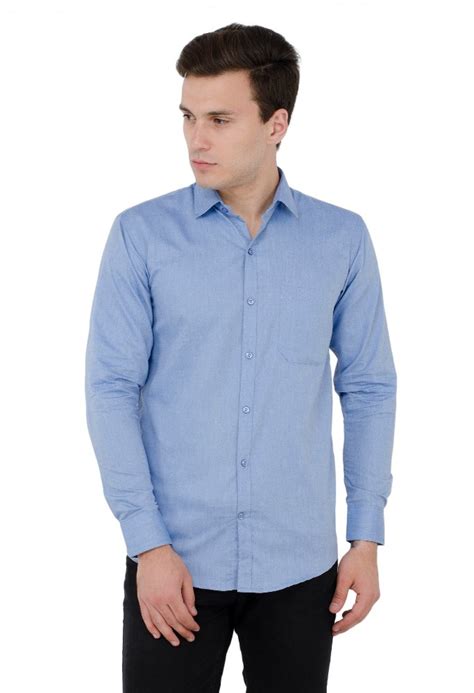 Men Sky Blue Full Sleeves Linen Shirts At Rs 500 Casual Linen Shirt