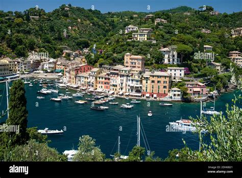 Portofino Famous Village Bay Italy Colorful Village Ligurian Coast