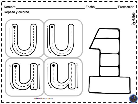 Cuaderno Para Preescolar Vocales Letra U Imagenes Educativas