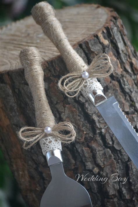 Wedding Cake Cutting Set Rustic Wedding Cake Knife Rustic - Etsy