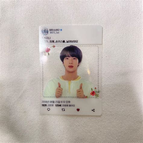 BTS Jin Seokjin Love Yourself Ly Concert Army Booth Transparent Pc