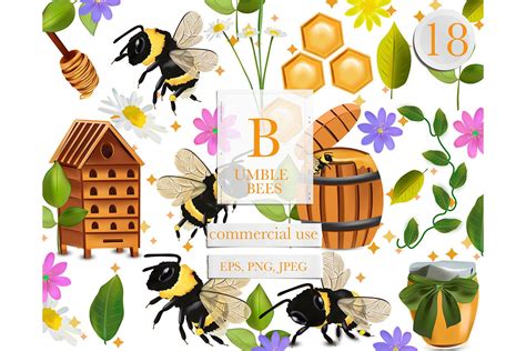 Honey Bee And The Hive Clipart