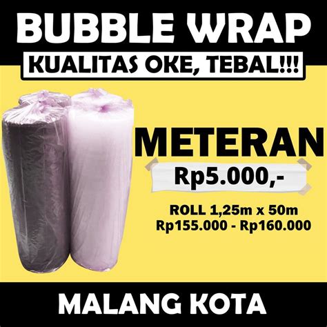 Jual BUBBLE WRAP METERAN ROLL TEBAL LEBAR 1 25m PER ROLL Shopee