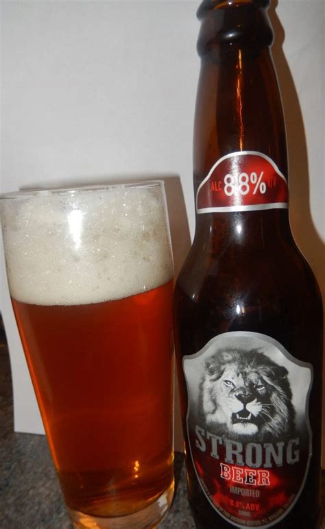 Lion Strong Beer. A Sri Lankan owned and operated brewery