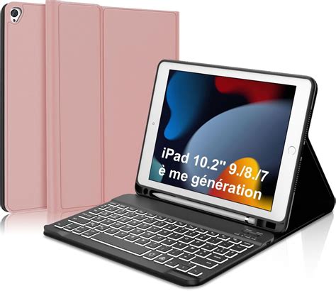 Clavier pour iPad 10 2 9eme 8eme 7eme Génération 2019 2020 2021 Étui