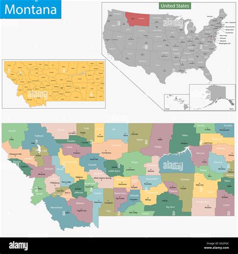 Mappa Del Montana Immagini E Fotografie Stock Ad Alta Risoluzione Alamy