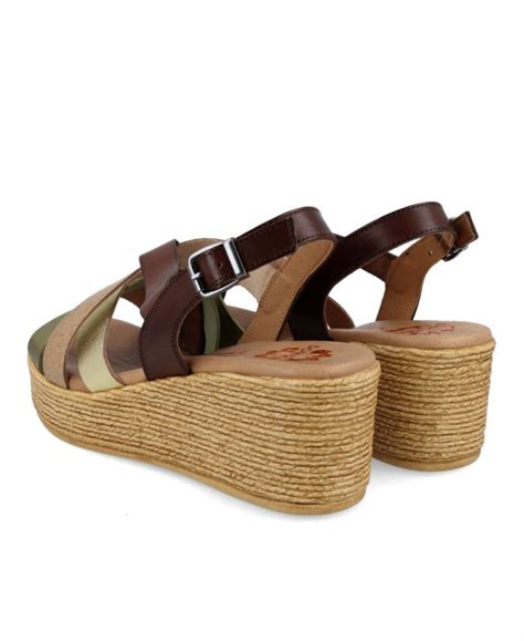 Sandalias Piel Plataforma Porronet Iris Para Mujer