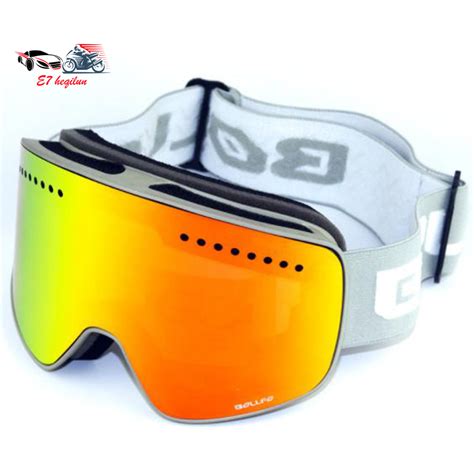 Bollfo Ski Goggles With Magnetic Double Layer Polarized Lens Skiing