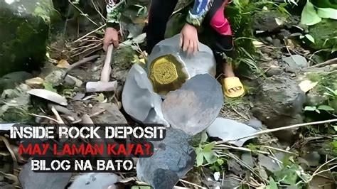 Inside Rock Deposit May Laman Kaya Bilog Na Bato Japanese Treasure