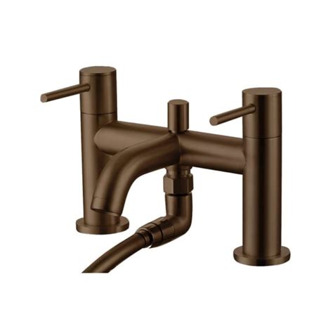 Tuscany Bath Shower Mixer And Kit 2 Hole Brushed Bronze Qualitex