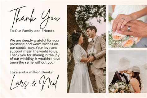 Free Custom Printable Wedding Thank You Card Templates Canva