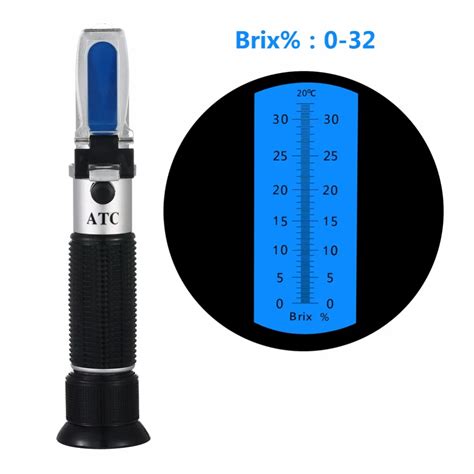 2017 RHB 32ATC Hand Held Brix Refractometer For Sugar Beer Brix Test ...