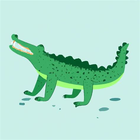 An Illustration Of A Crocodile With Its Mouth Open