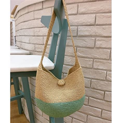 Pdf Pattern Crochet Raffia Bag Crochet Pattern Bucket Bag Etsy Canada