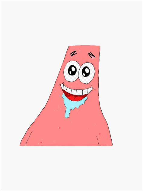 Patrick Drooling Sticker For Sale By Vpittore Redbubble