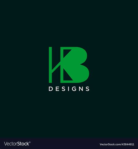 Kb creative logo design Royalty Free Vector Image