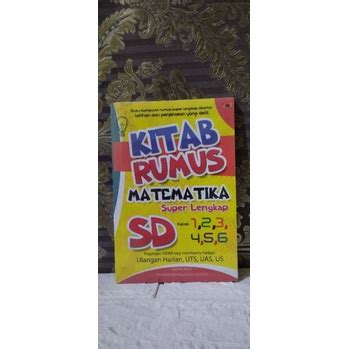 Jual Kitab Rumus Matematika Super Lengkap Sd Ulangan Hari An Uts Uas Us