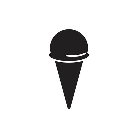 Silueta De Vector De Cono De Helado Para Icono De S Mbolo De Sitio Web