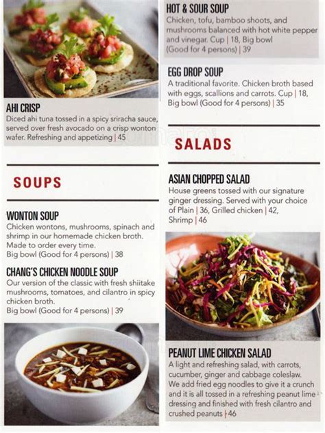 Pf Changs Menu With Prices And Pictures