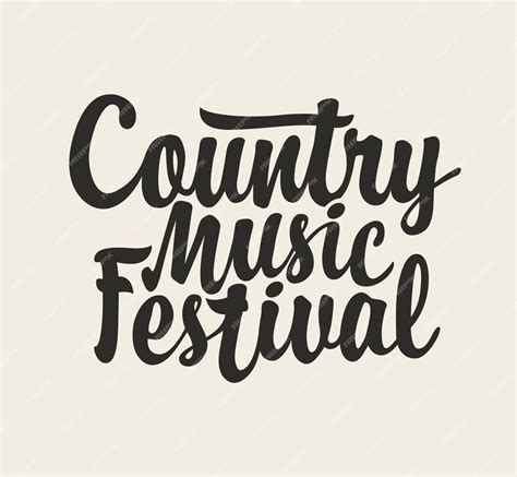 Premium Vector Banner With Calligraphic Inscription Country Music