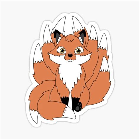 Jiuweihu Sticker For Sale By Kirstykartoons Redbubble