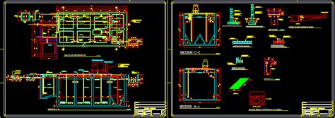 Planta De Tratamiento De Aguas Negras En Autocad Librer A Cad