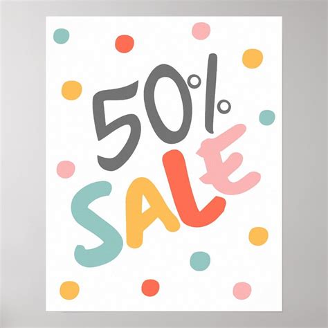 Sale Sign 50% Off, Large Sale Sign, Boutique Sale | Zazzle in 2023 ...