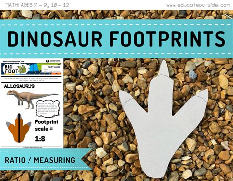 Measurement Scaling And Ratio Lesson Dinosaur Footprints Educate Outside Outdoor Lesson