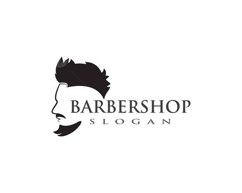 Barber Shop Logo Vector Icon Scissors Barber Hair Vector Scissors