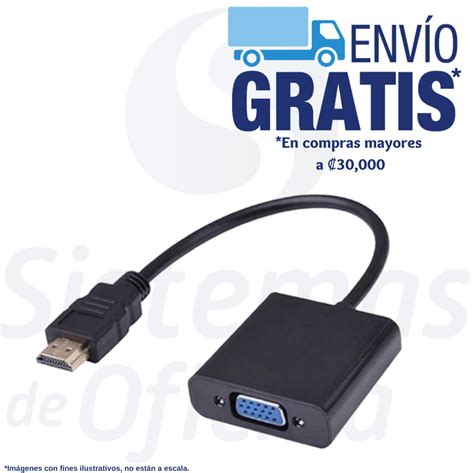 Adaptador HDMI A VGA Argom ARG CB 0055 Sistemas De Oficina